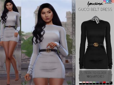 dress gucci belt sims 4|sims 4 gucci sweater dress.